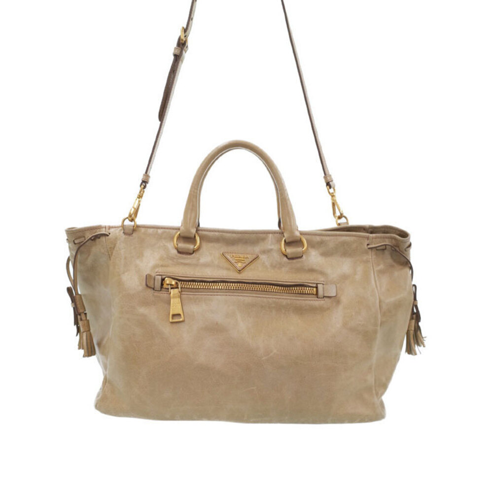 PRADA Fringe Leather Handbag Bag